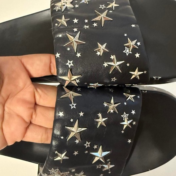 Shoes - Tory Burch Black Star Slide Sandals Size 8